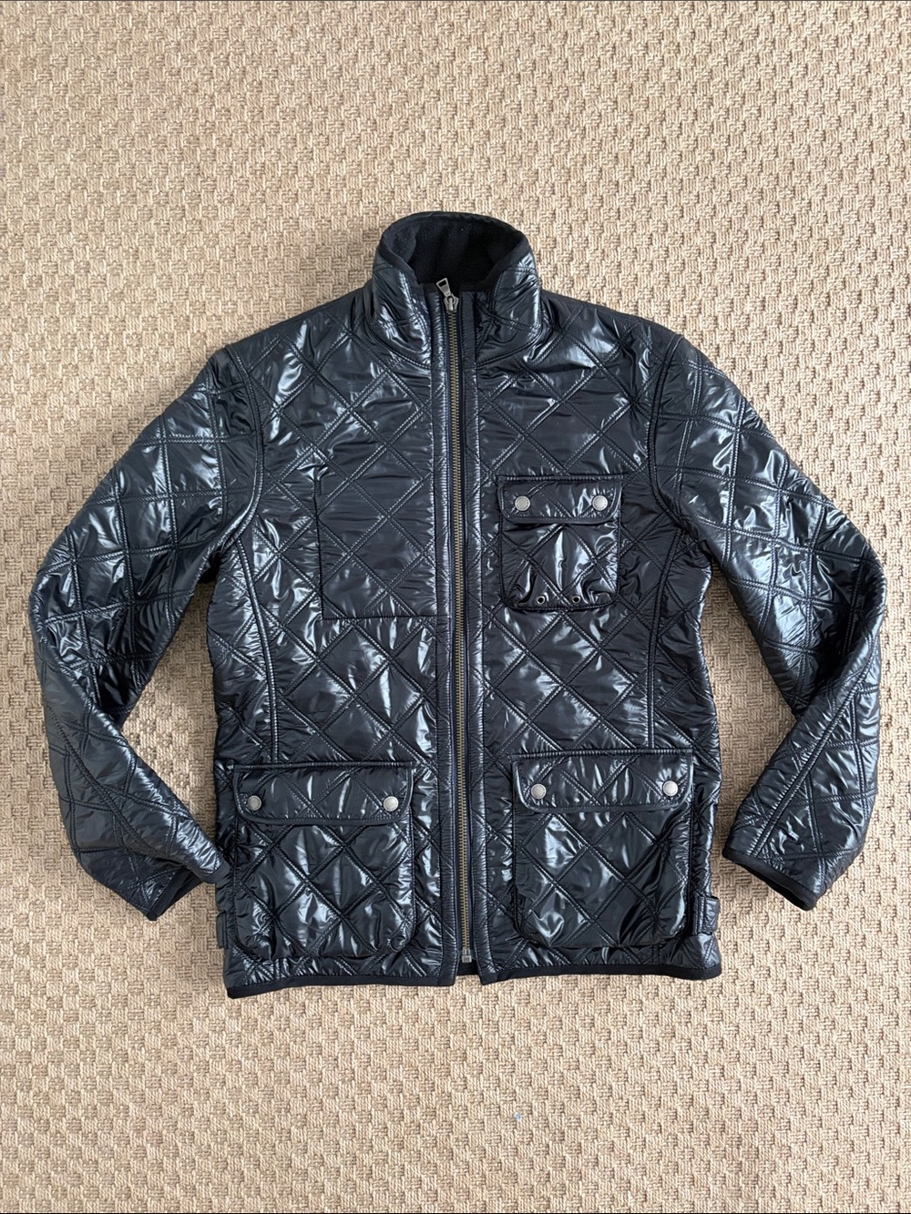 Burberry Black Label Men’s Quilted Jacket Black Size L